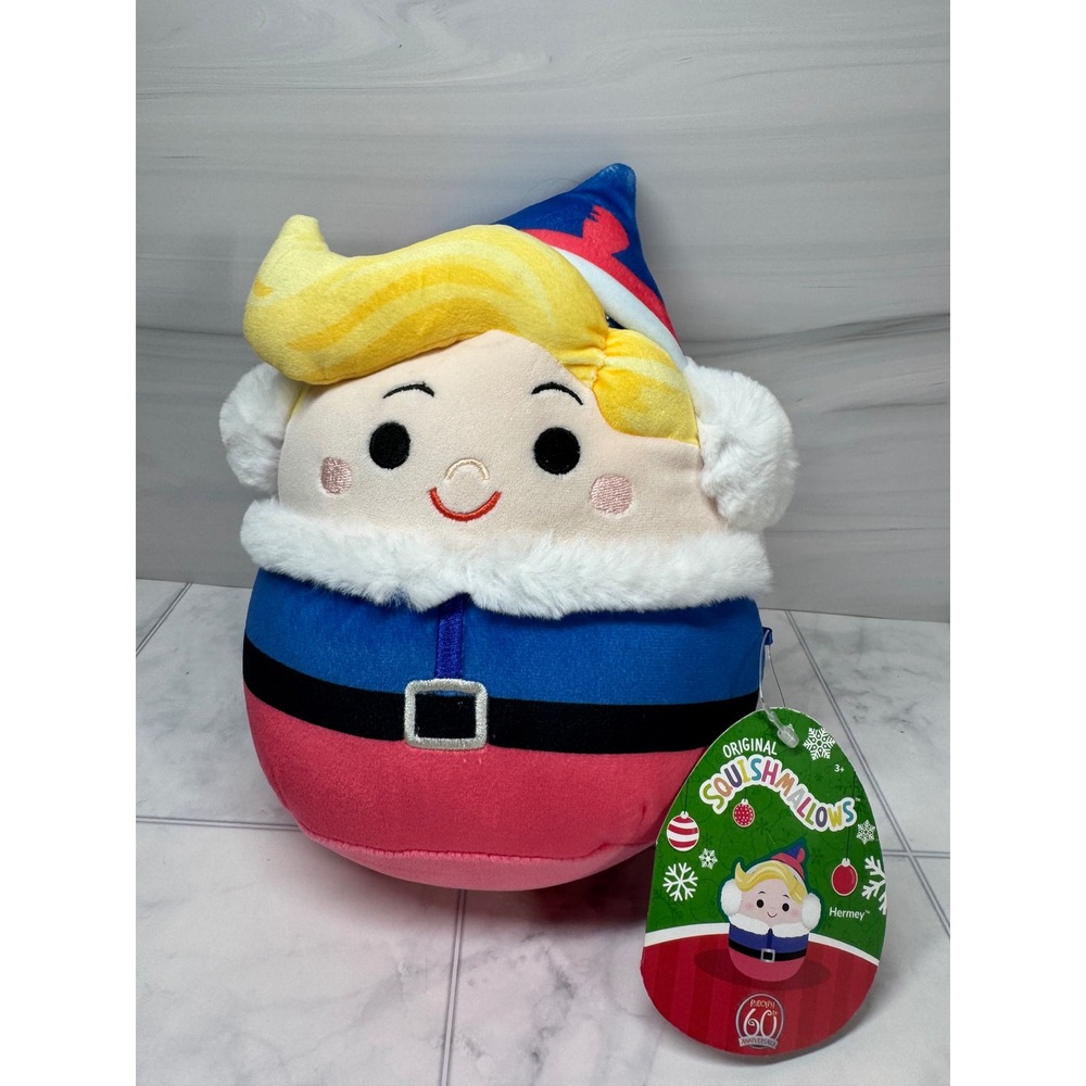 Squishmallows Hermey the Elf Rudolph Red-Nosed Reindeer Christmas Plush 8 inch